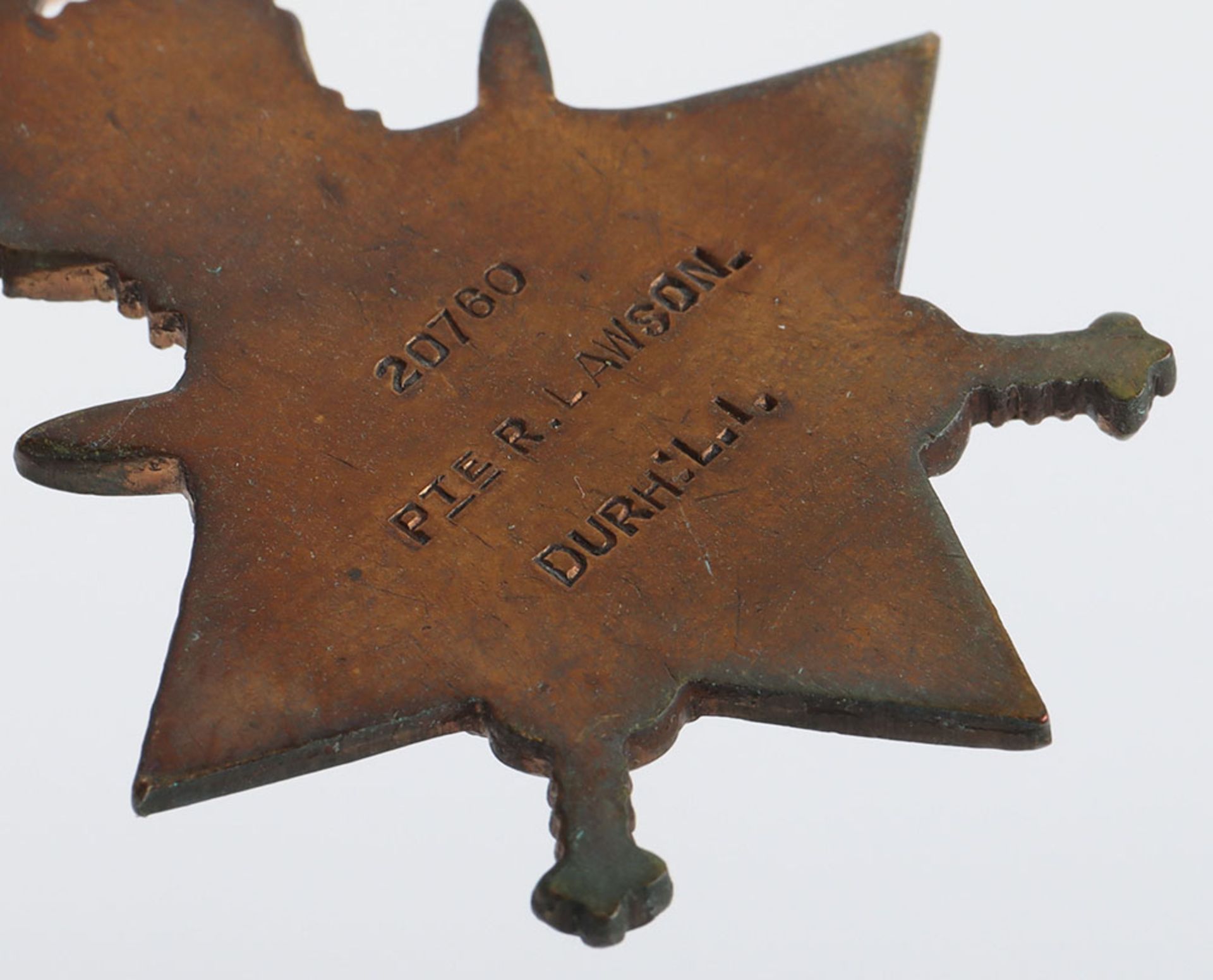 Great War 1914-15 Star Medal Trio to a Private in the 2nd Durham Light Infantry Who Died of Wounds C - Bild 7 aus 8