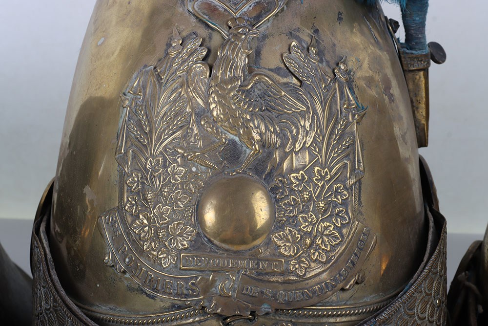 19th Century French Brass Fire Helmet - Image 3 of 9