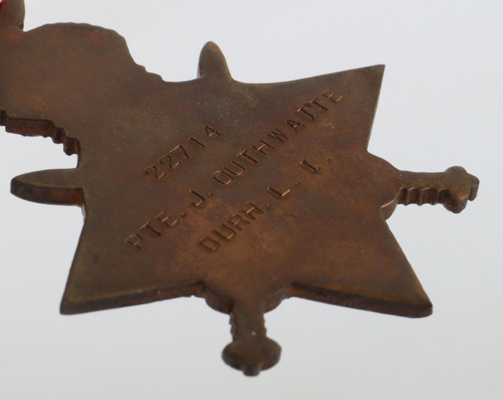 Great War 1914-15 Star Medal Trio to a Private in the Durham Light Infantry Who Was Killed in Action - Image 7 of 8