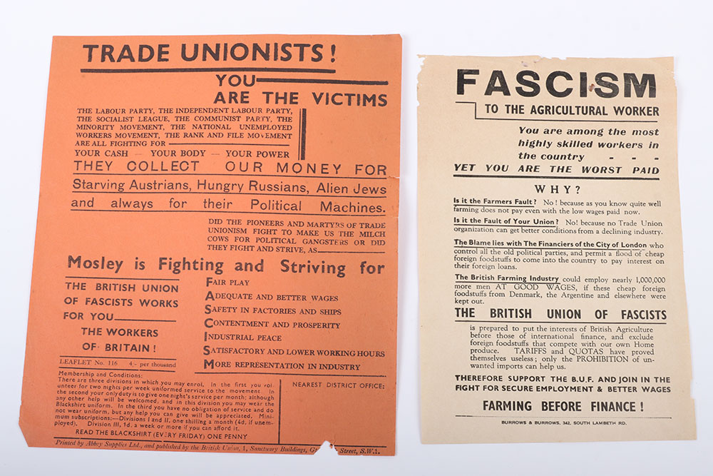 4x British Union of Fascists (B.U.F) Printed Leaflets - Image 2 of 3