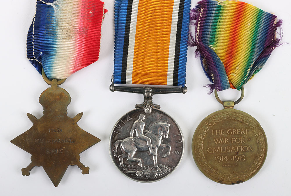 WW1 1914-15 Star Medal Trio to the 25th Battalion Royal Fusiliers (Frontiersmen), 1 of Only 2 Britis - Image 8 of 8