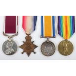 An Interesting and Unusual Great War Long Service Medal Group of Four to an Officer with Previous Se