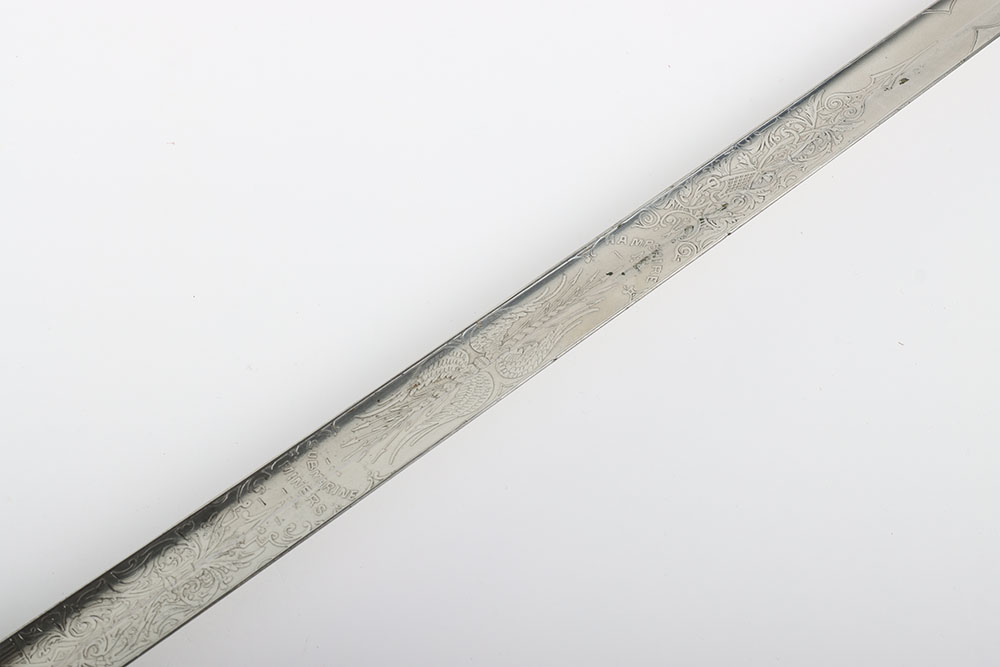 Rare Victorian 1857 Pattern Engineers Officers Sword of the Hampshire Submarine Miners - Image 8 of 14