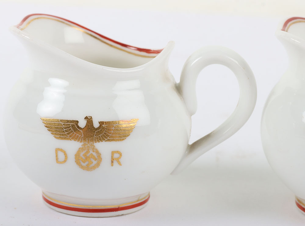 2x China Cream Jugs Liberated from Adolf Hitlers Personal Dinner Train Carriage - Image 2 of 6