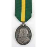 Edward VII Territorial Force Efficiency Medal to the Durham Royal Garrison Artillery