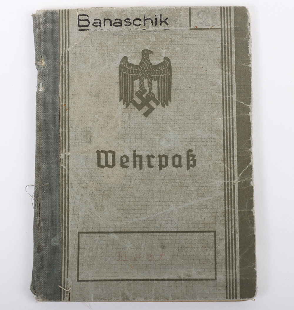 Rare WW2 German Army Prison Guard Wehrpass, Killed in Action in 1944 - Image 2 of 8