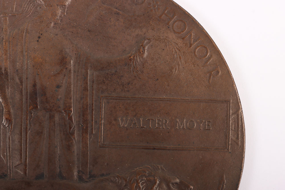 Great War Bronze Memorial Plaque to a Member of the Rifle Brigade Who Died in Gibraltar in November - Image 4 of 6