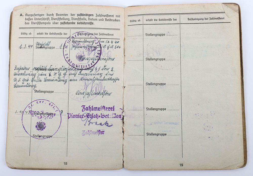 WW2 German Army Soldbuch to Army Administration Officer - Image 7 of 7