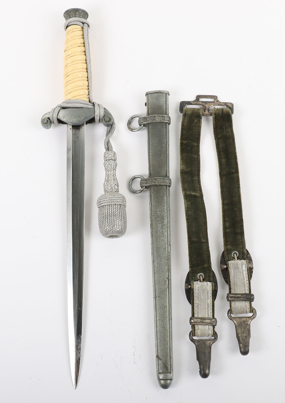 WW2 German Army Officers Dress Dagger with Straps and Knot by WKC Solingen - Image 3 of 12