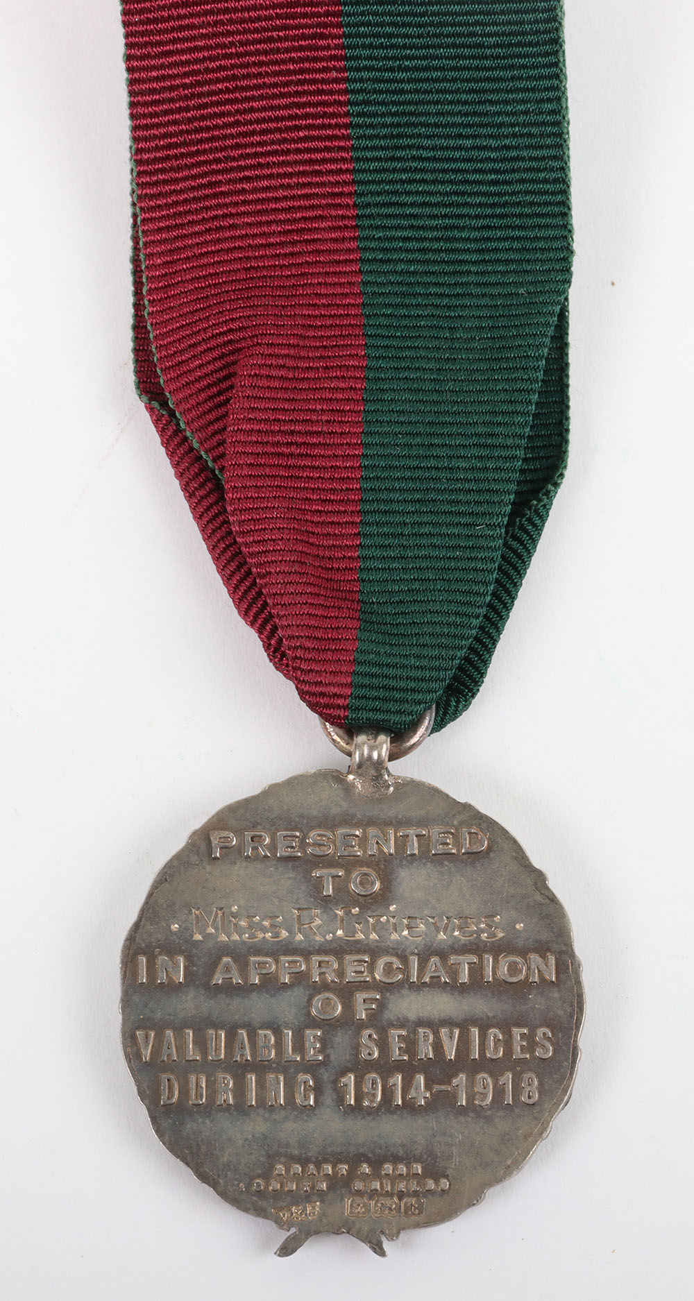 An Unusual Silver Great War Regimental Medal of Appreciation for the 3rd Battalion Durham Light Infa - Image 3 of 4