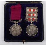 Indian Mutiny and Long Service Medal Pair to an Artilleryman Who Served in the Bengal Horse Artiller