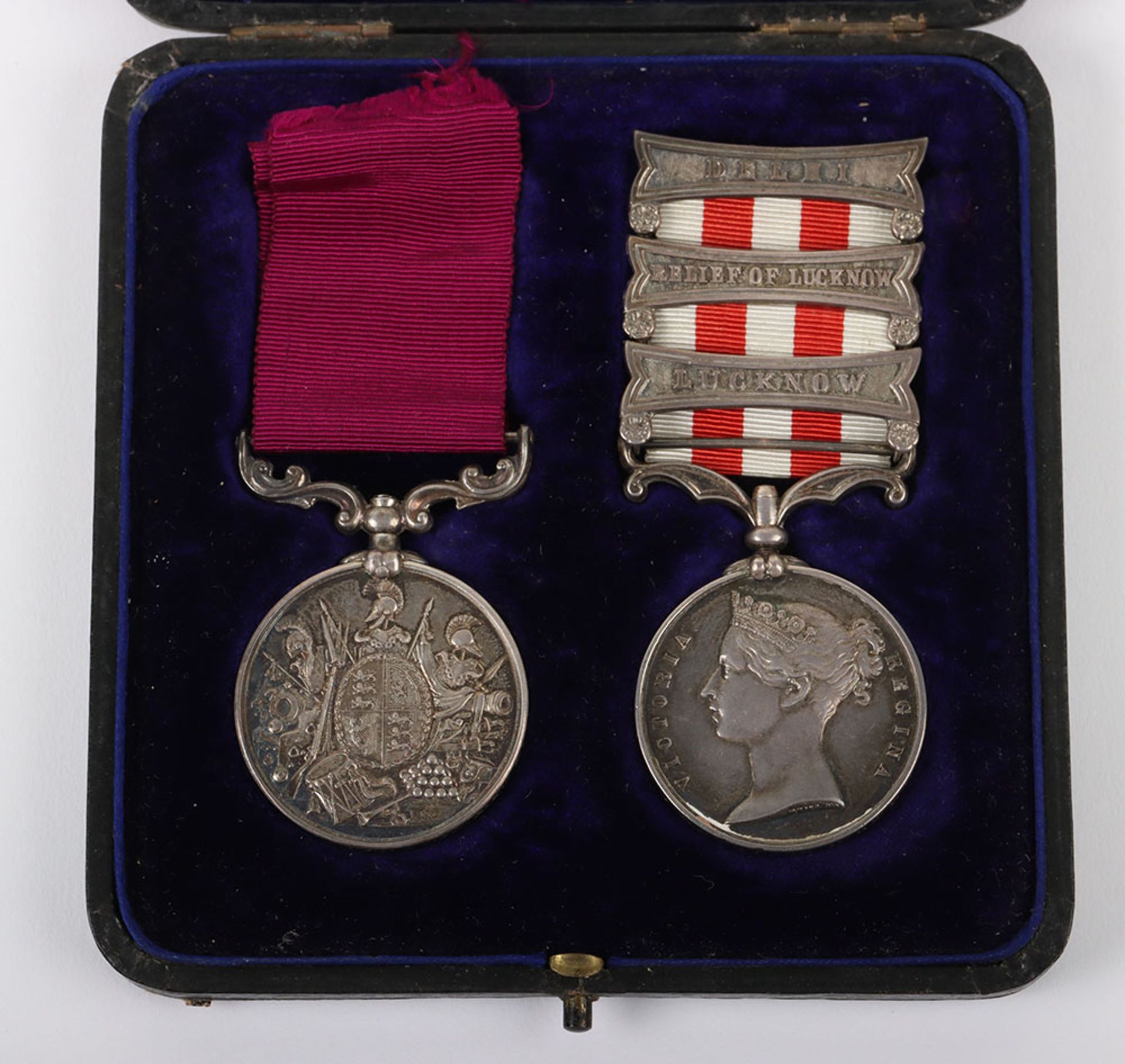 Indian Mutiny and Long Service Medal Pair to an Artilleryman Who Served in the Bengal Horse Artiller