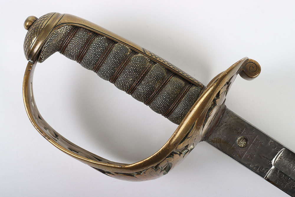 Scarce Victorian 1857 Pattern Officers Sword of the Hampshire Engineer Volunteers - Image 3 of 14