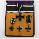 Cased Imperial German 1870 Iron Cross Grouping