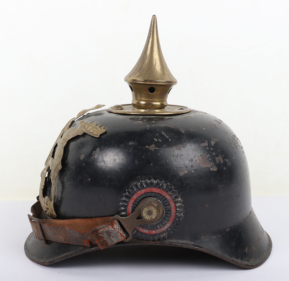 Imperial German Ersatz Tin Pickelhaube for a Wurttemberg Enlisted Ranks - Image 3 of 9