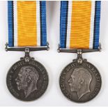 2x British War Medals for Service in the Canadian Army During the Great War
