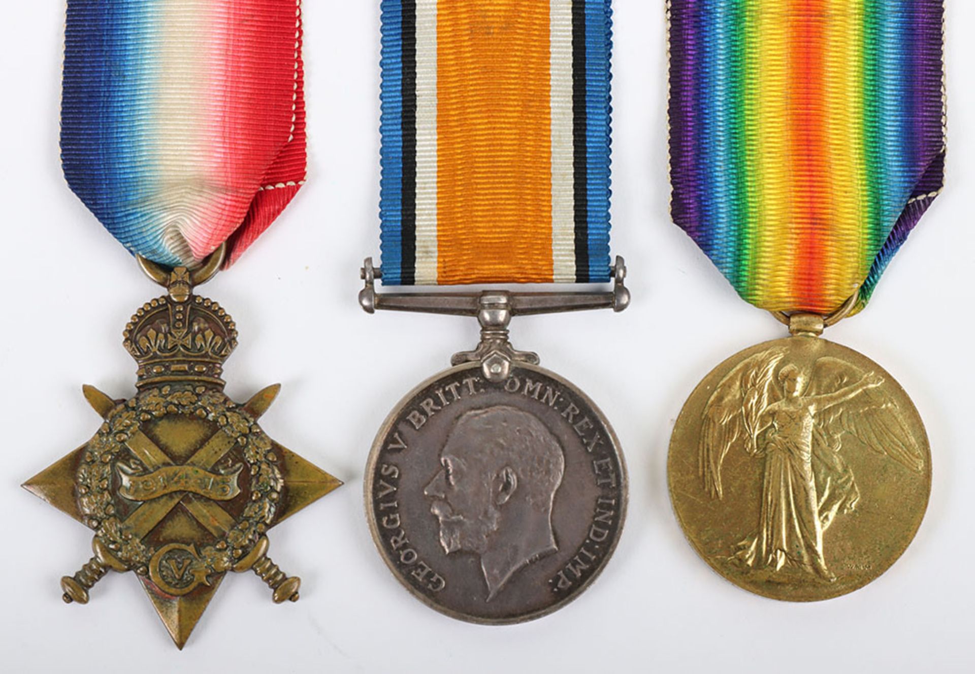 Great War 1914-15 Star Medal Trio to One of the Original Members of the 18th (1st County) Battalion