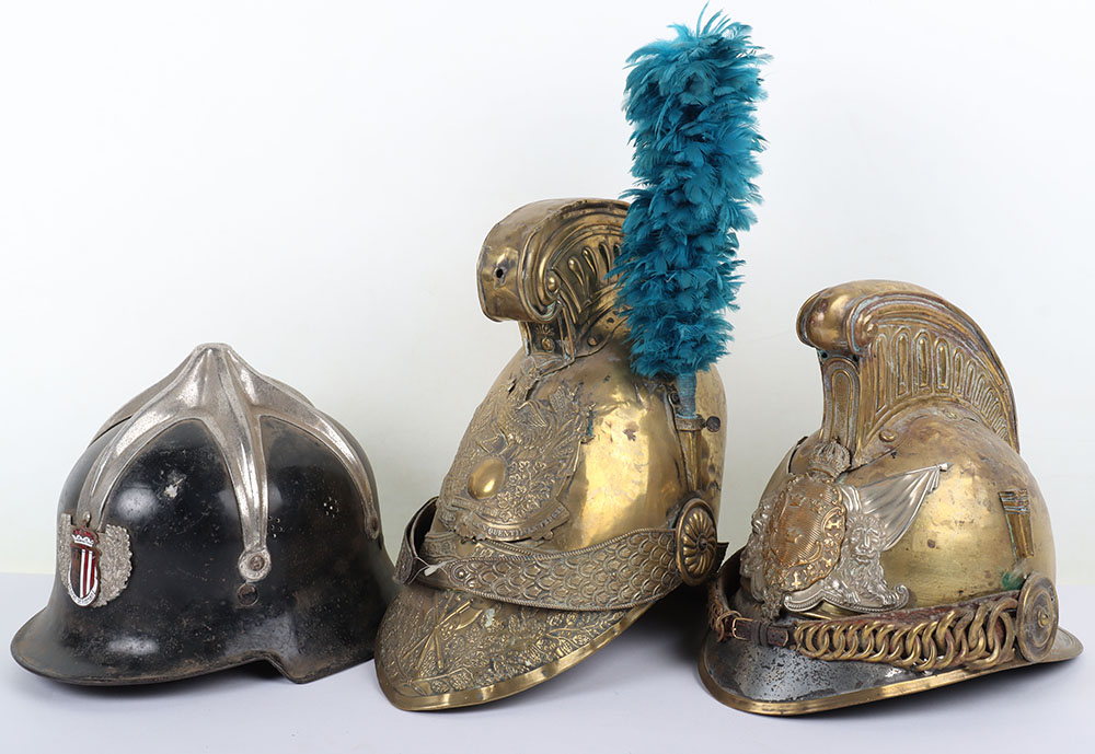 19th Century French Brass Fire Helmet - Image 7 of 9