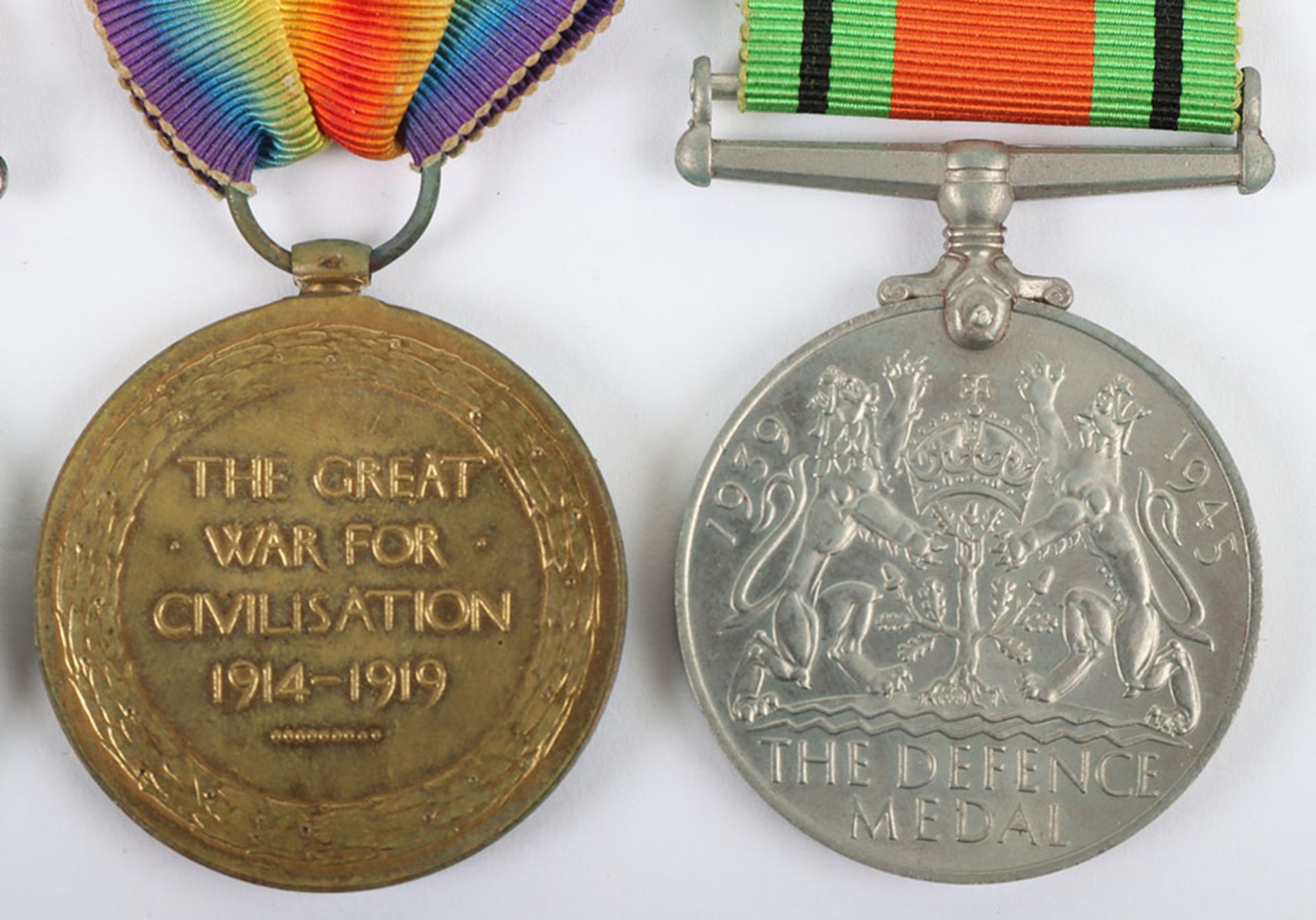 A Great War 1915-15 Star Medal Trio and WW2 Defence Medal to a Private in the Royal Fusiliers who wa - Bild 7 aus 7