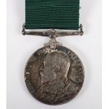 Edward VII Volunteer Long Service Medal to a Sapper in the 1st West York Royal Engineer Volunteers