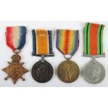 A Great War 1915-15 Star Medal Trio and WW2 Defence Medal to a Private in the Royal Fusiliers who wa