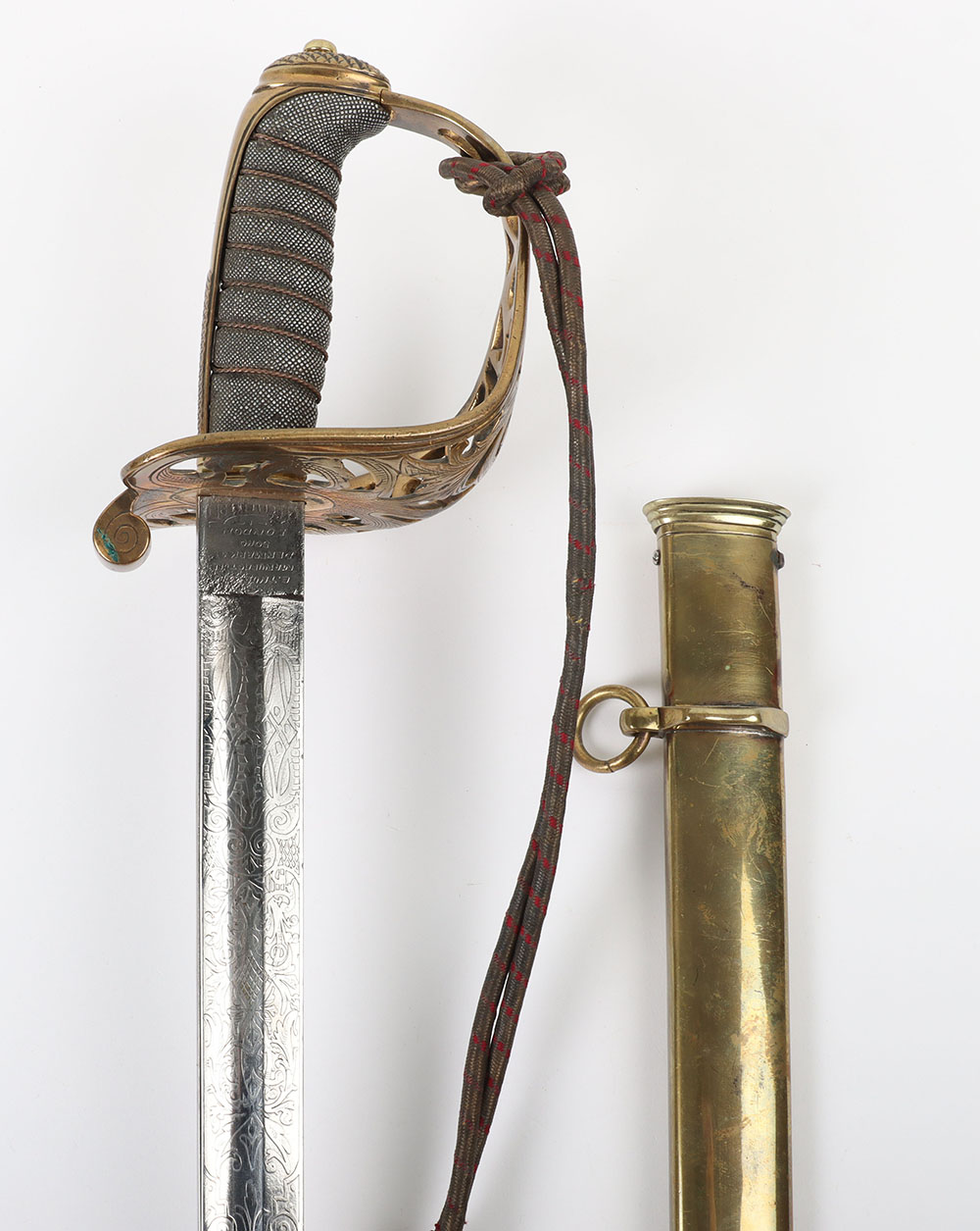 Rare Victorian 1857 Pattern Engineers Officers Sword of the Hampshire Submarine Miners - Image 2 of 14