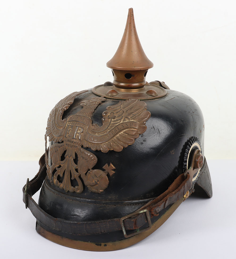 Imperial German Other Ranks Named and Regimentally Marked Pickelhaube to Infantry Regiment Nr 25 (1s - Image 7 of 12