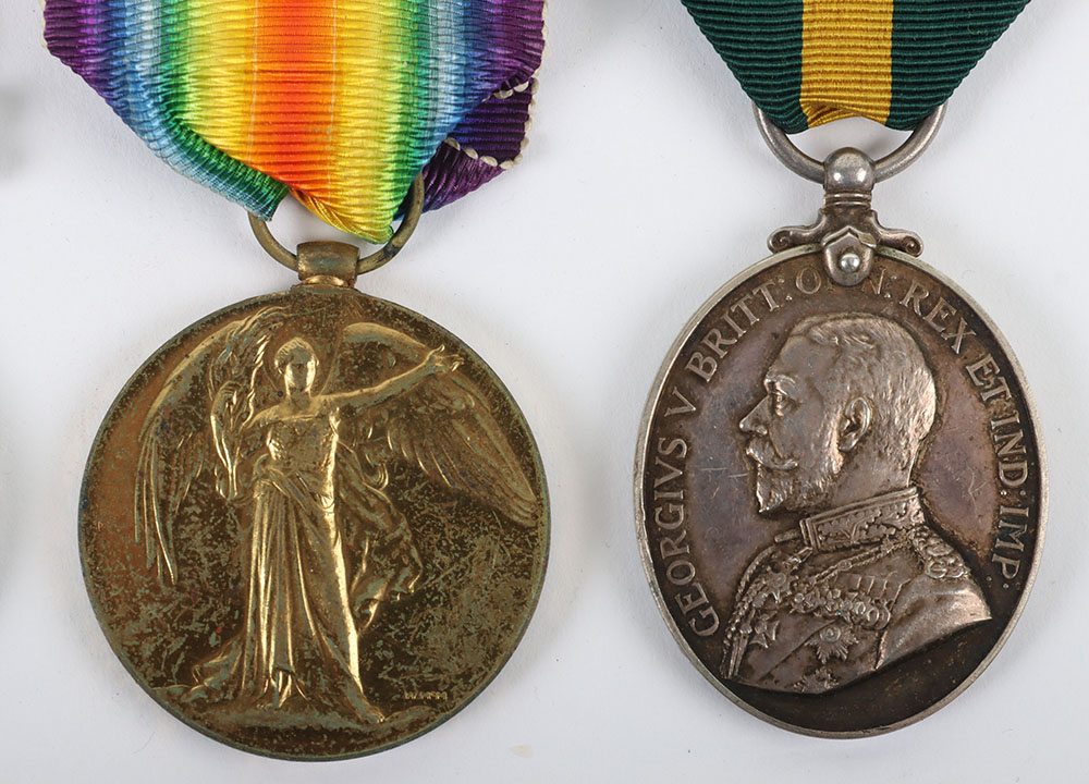 Great War Territorial Medal Group of Four to the London Brigade (Heavy Battery) Royal Artillery - Image 3 of 8