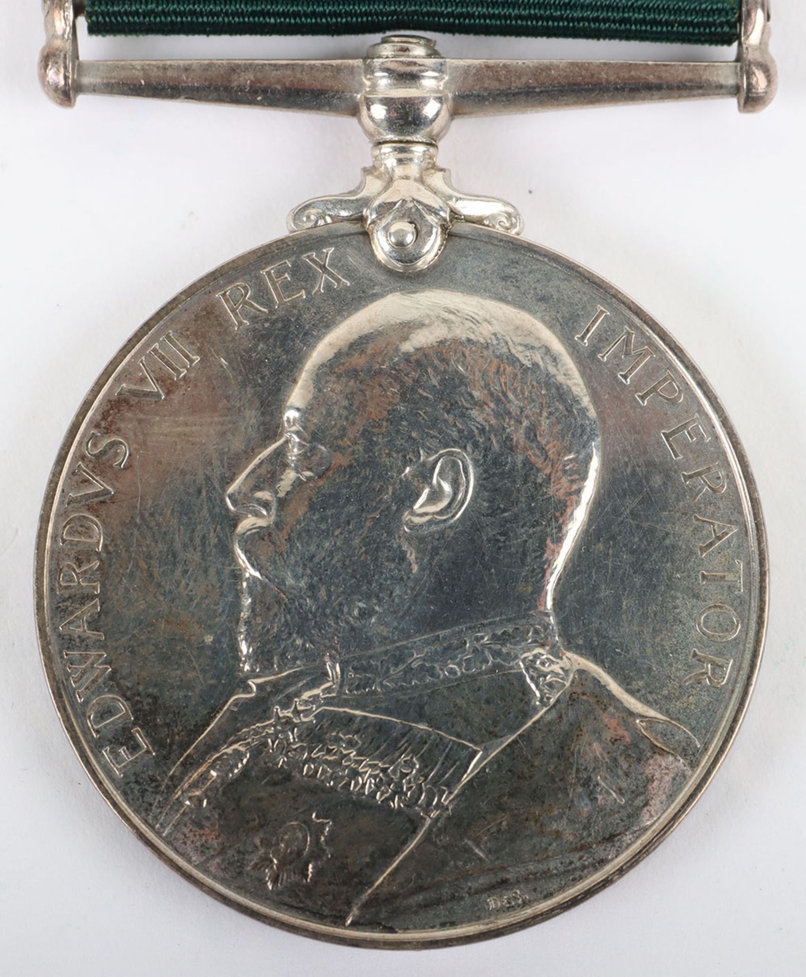 Edwardian Volunteer Long Service Medal to an Orderly Room Clerk in the Durham Royal Engineer Volunte - Image 2 of 5