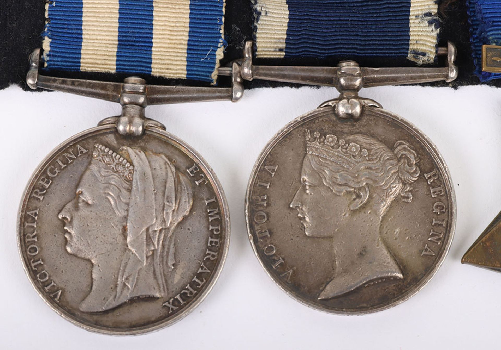 Royal Navy Long Service Medal Group of Three for Service in the 1882 Egypt Campaign - Image 3 of 9