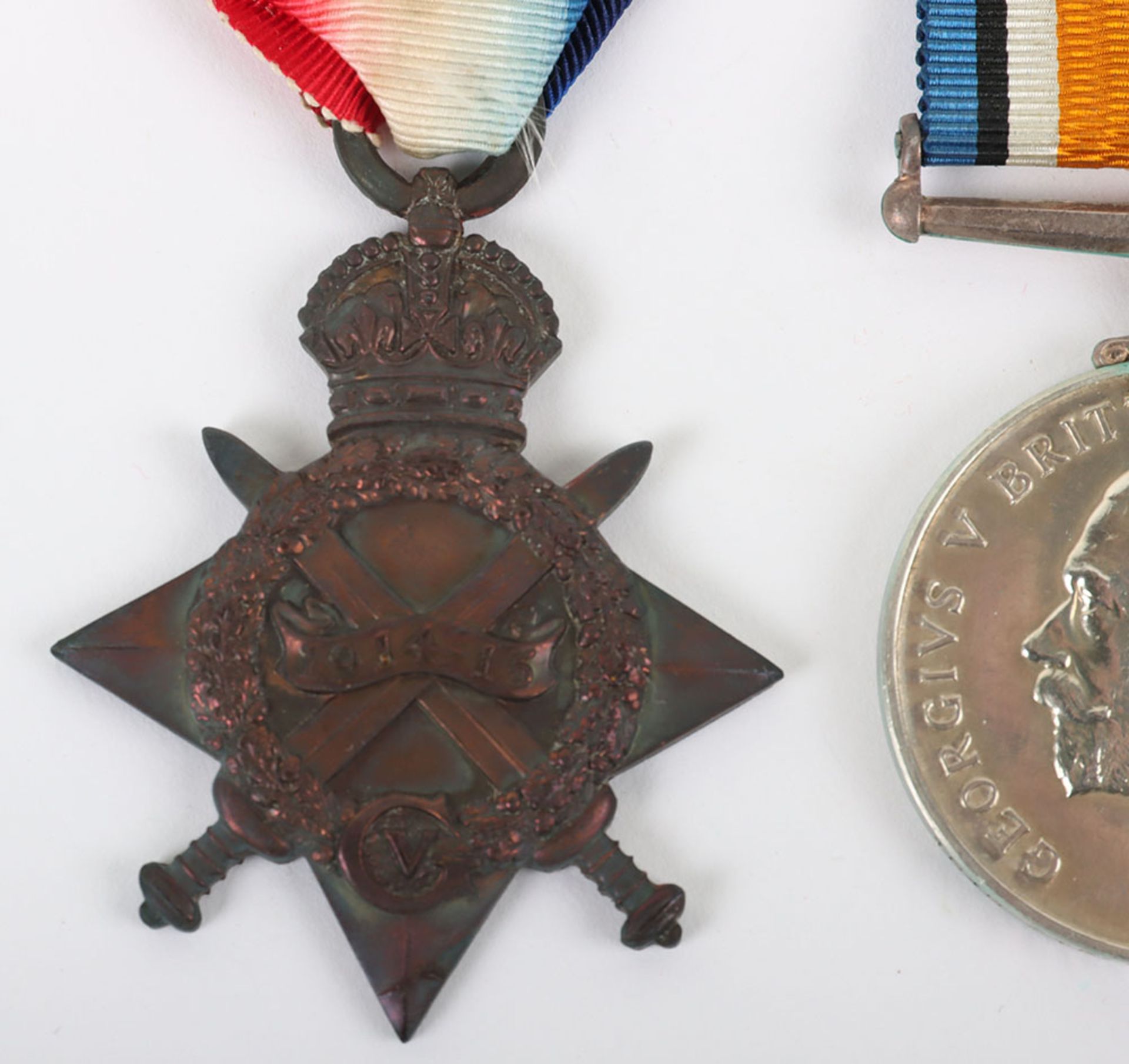 Great War 1914-15 Star Medal Trio to a Private in the Yorkshire Regiment Who Was Killed in Action a - Bild 3 aus 7