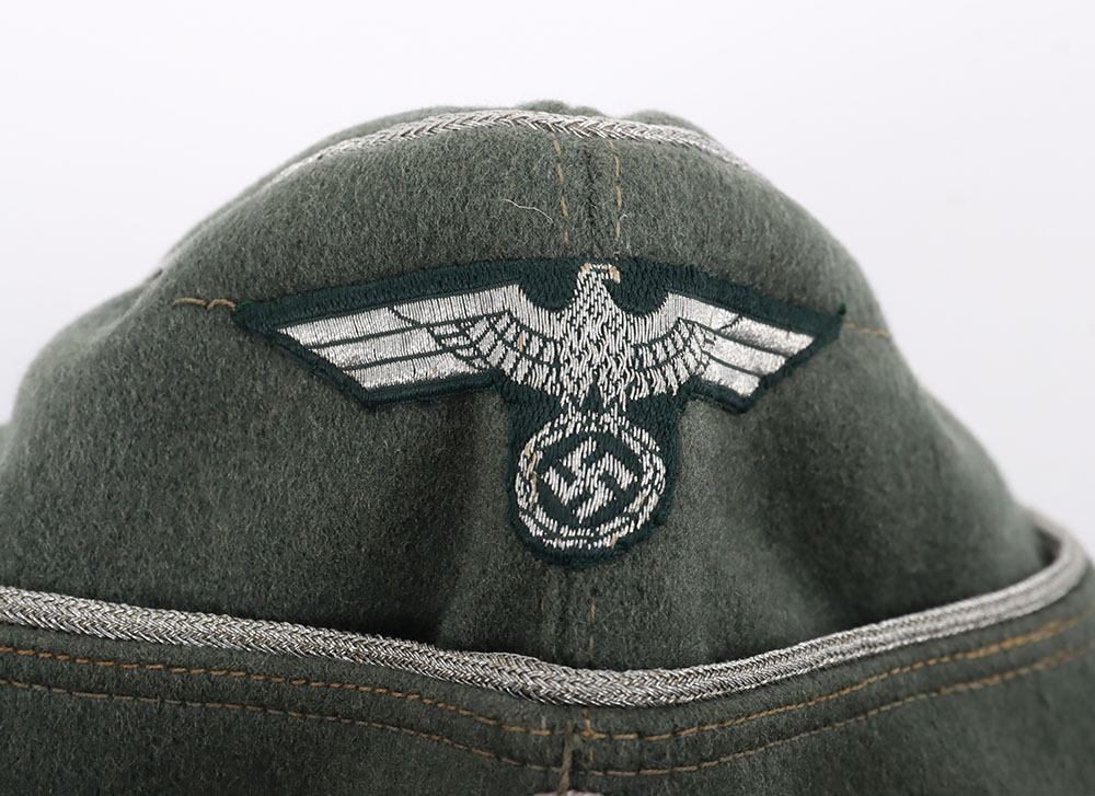 WW2 German Army Infantry Officers Overseas / Side Cap - Image 4 of 5