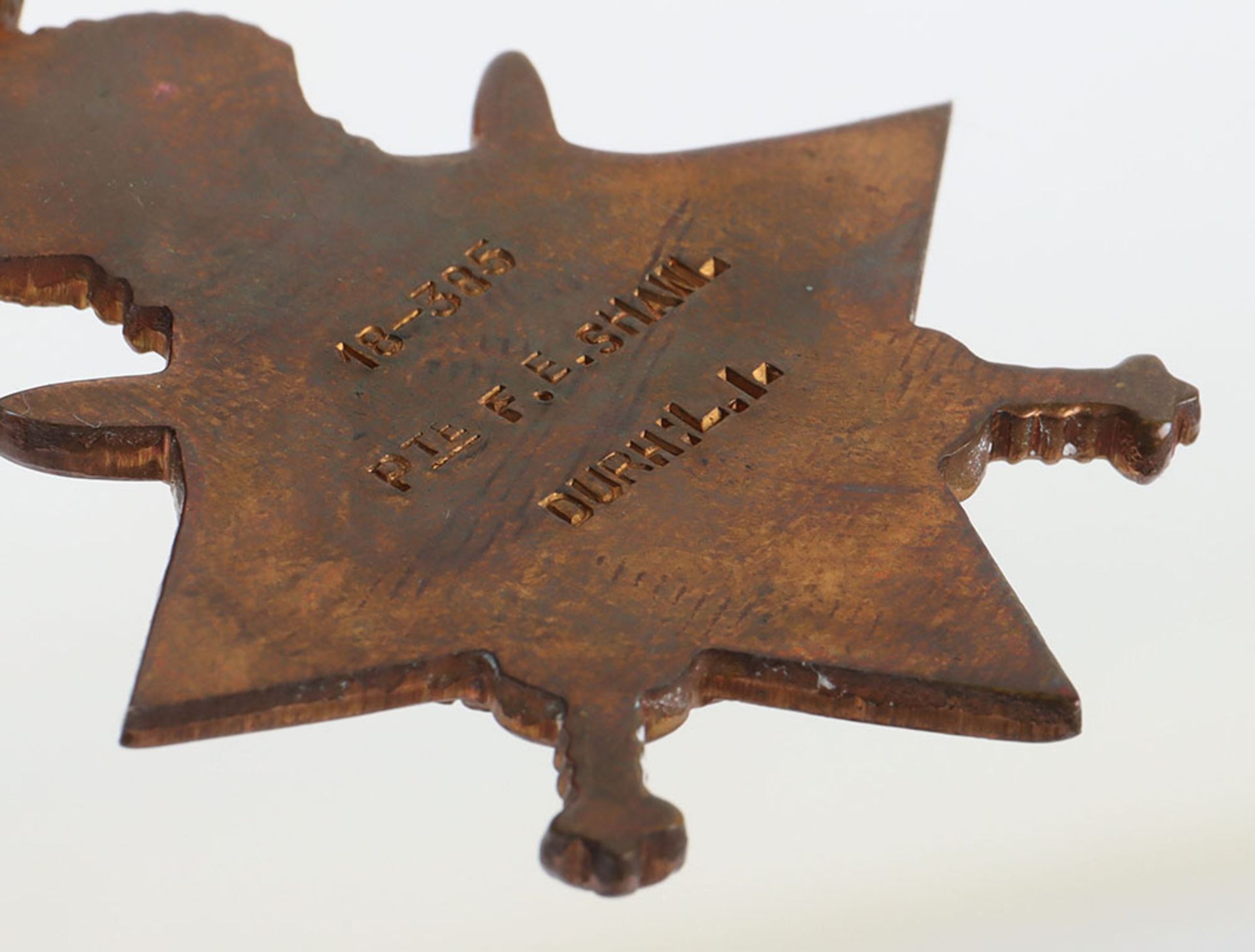 Great War 1914-15 Star Medal Trio to the 18th Battalion Durham Light Infantry - Image 7 of 8
