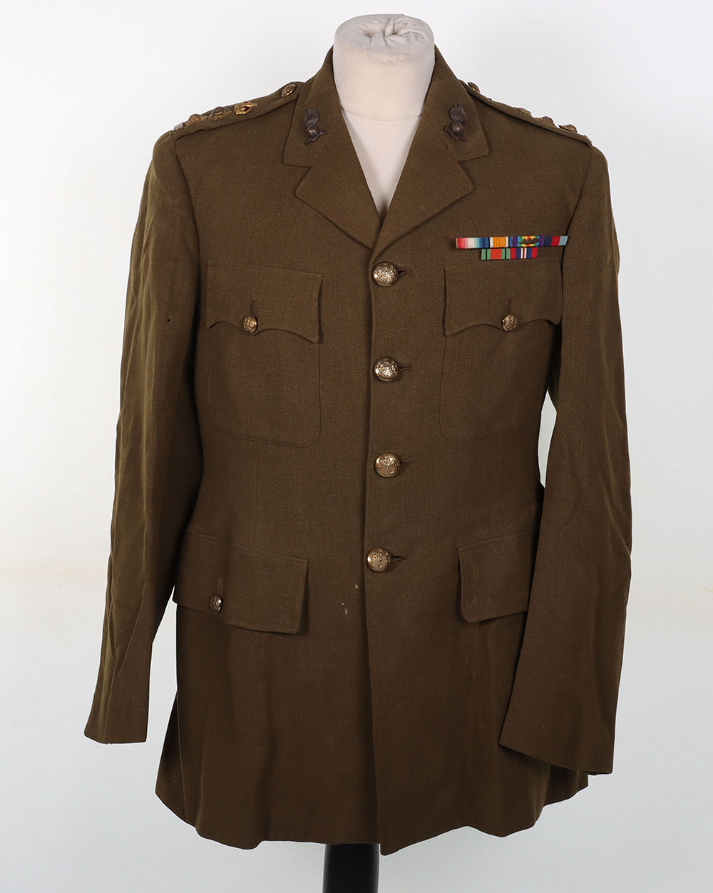 WW2 British Officers Service Dress Tunic of Colonel Robert H Sims 2nd Battalion Royal Welch Fusilier