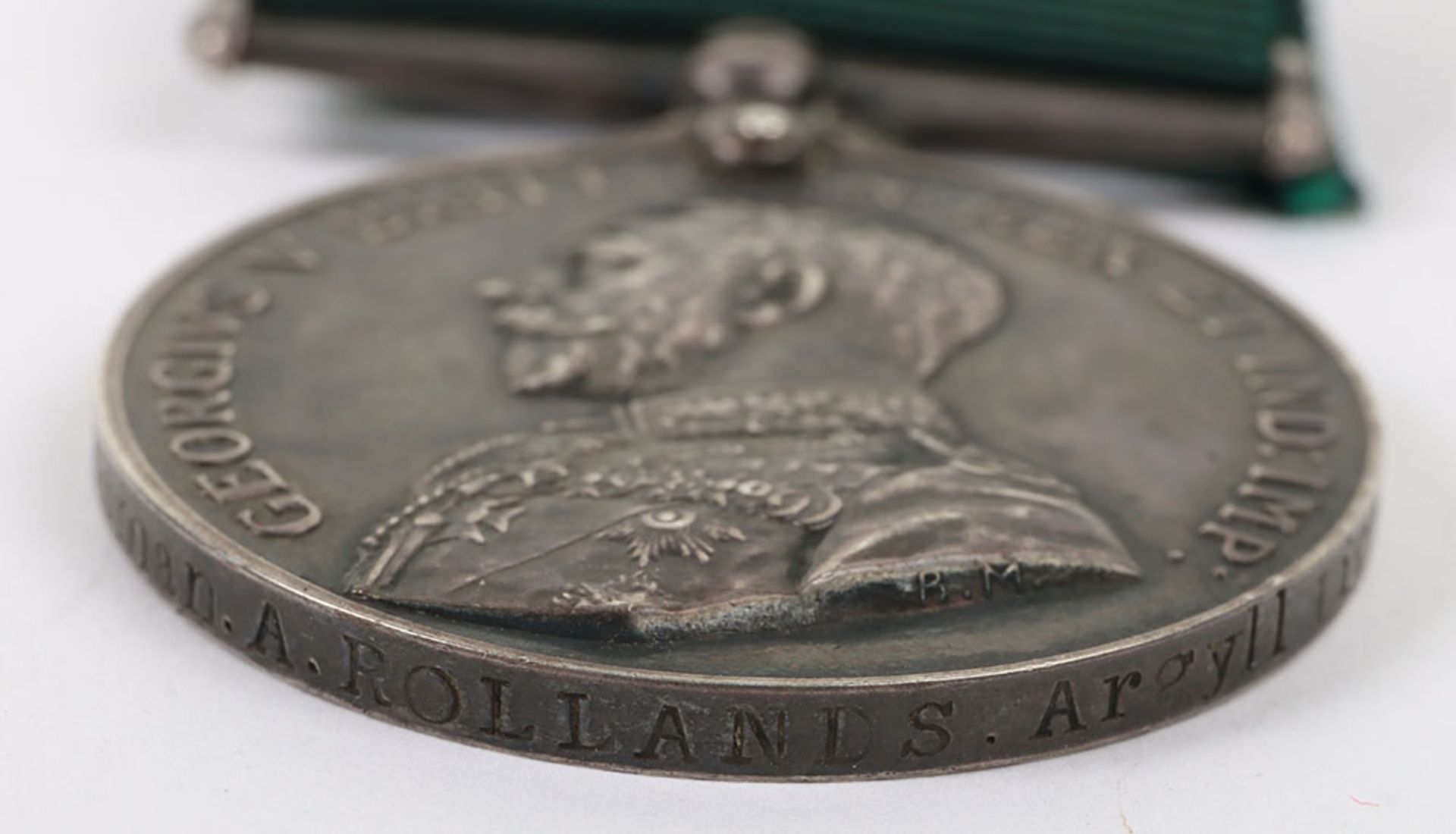 George V Colonial Auxiliary Forces Long Service Medal Argyll Light Infantry - Image 3 of 6