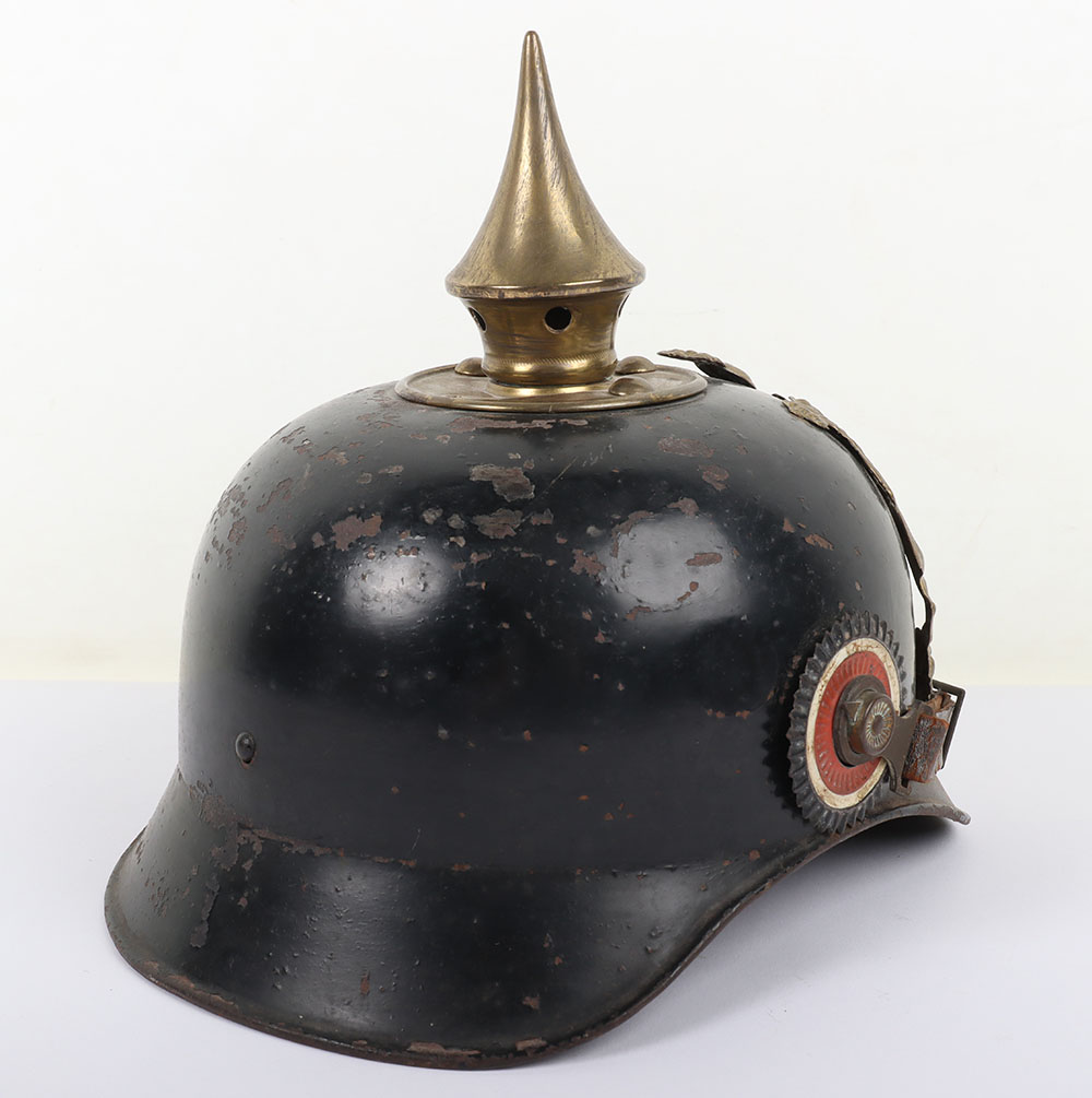 Imperial German Ersatz Tin Pickelhaube for a Wurttemberg Enlisted Ranks - Image 6 of 9