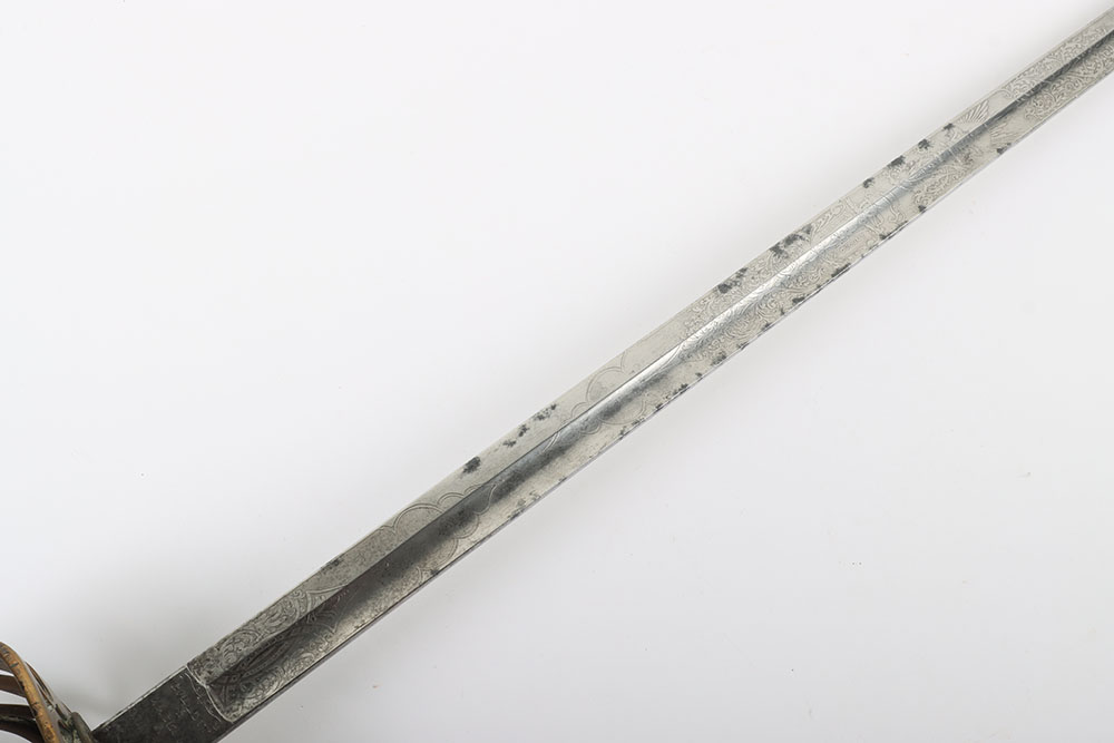 Scarce Victorian 1845 Pattern Infantry Officers Sword to A. R. HOLBROOK, 5th Hampshire Rifle Volunte - Image 9 of 14