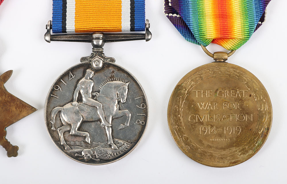 Great War 1914-15 Star Medal Trio to a Private in the London Regiment Who Later Transferred to the R - Image 5 of 7