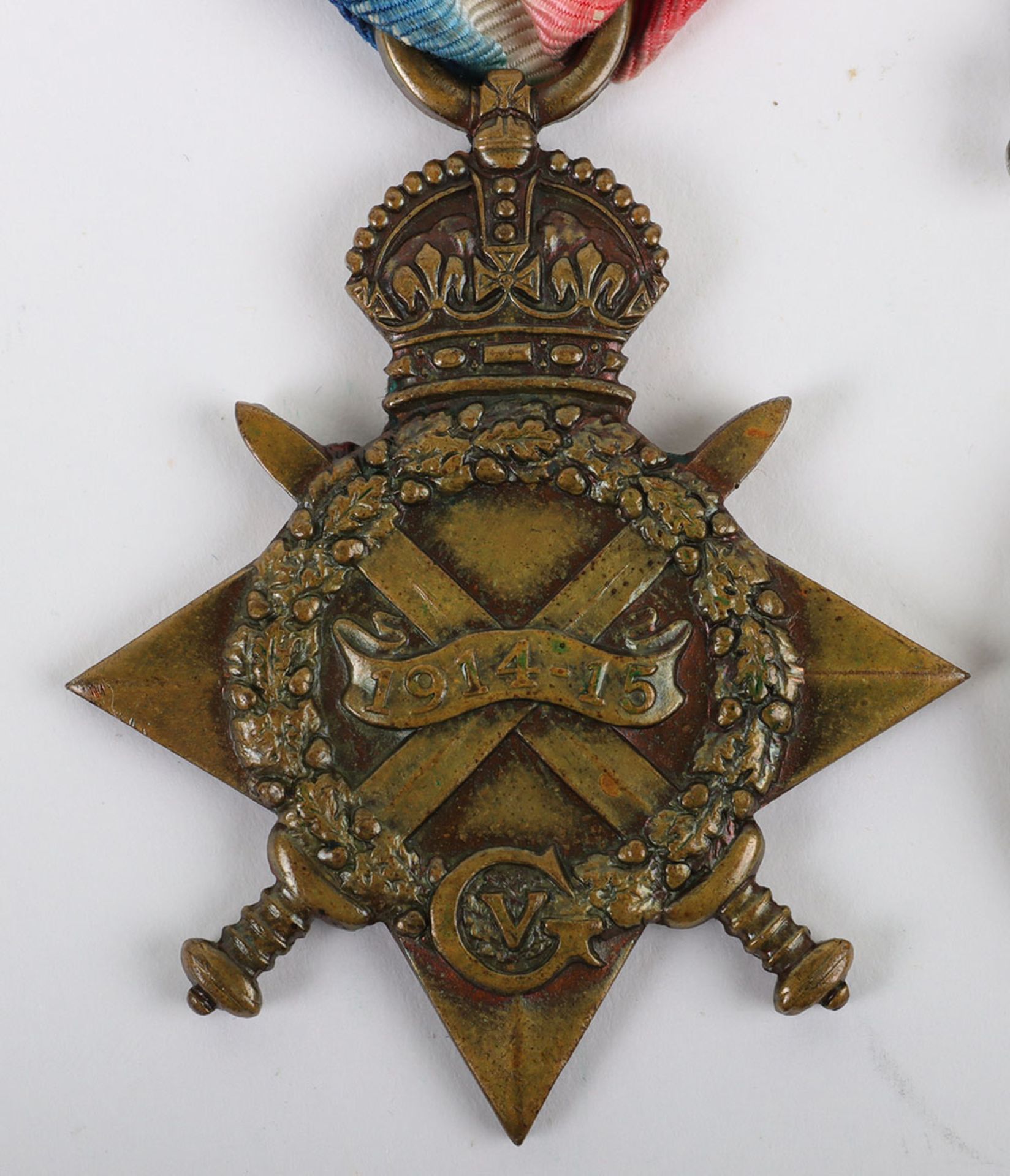 Great War 1914-15 Star Medal Trio to One of the Original Members of the 18th (1st County) Battalion - Bild 3 aus 8