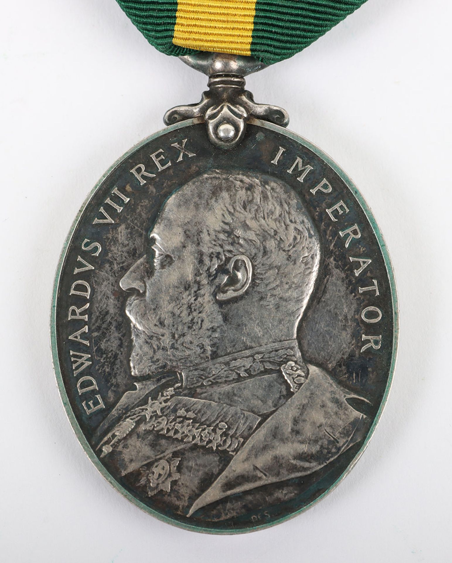 Edward VII Territorial Force Efficiency Medal to the Durham Royal Garrison Artillery - Bild 4 aus 5