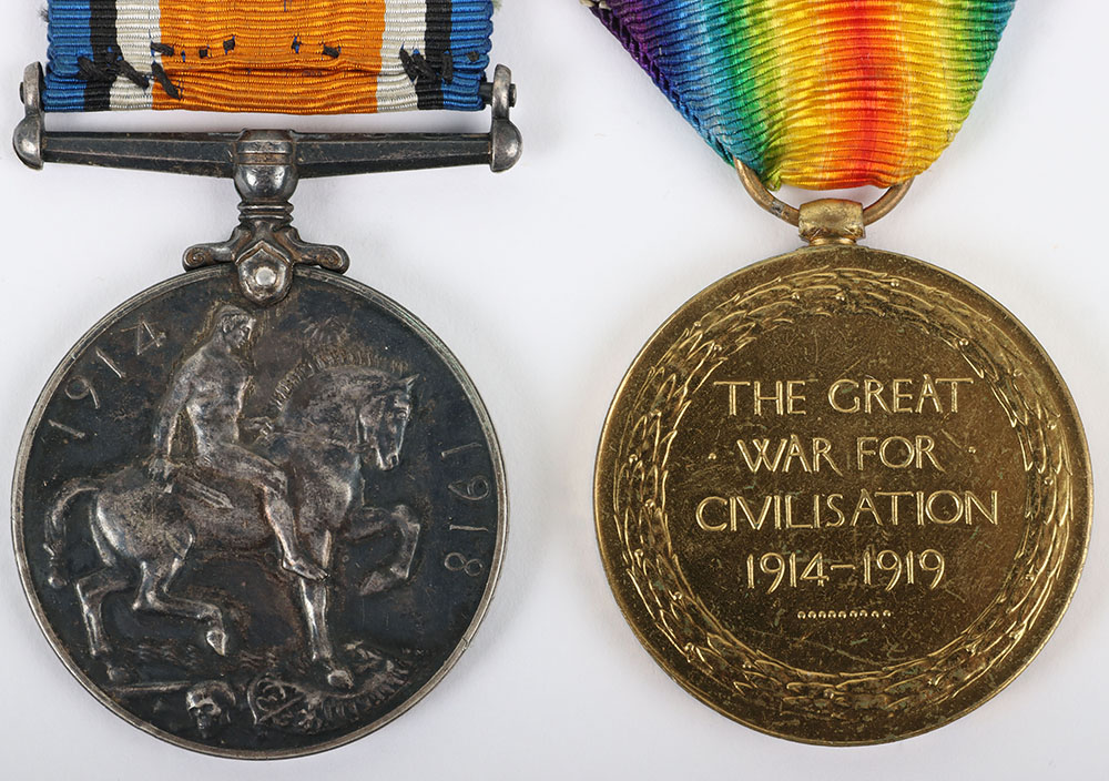 Great War Medal Pair 22nd (3rd County Pioneers) Battalion Durham Light Infantry - Image 5 of 6