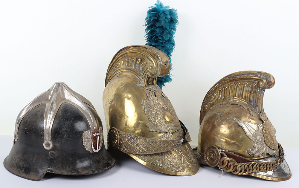 19th Century French Brass Fire Helmet - Image 6 of 9