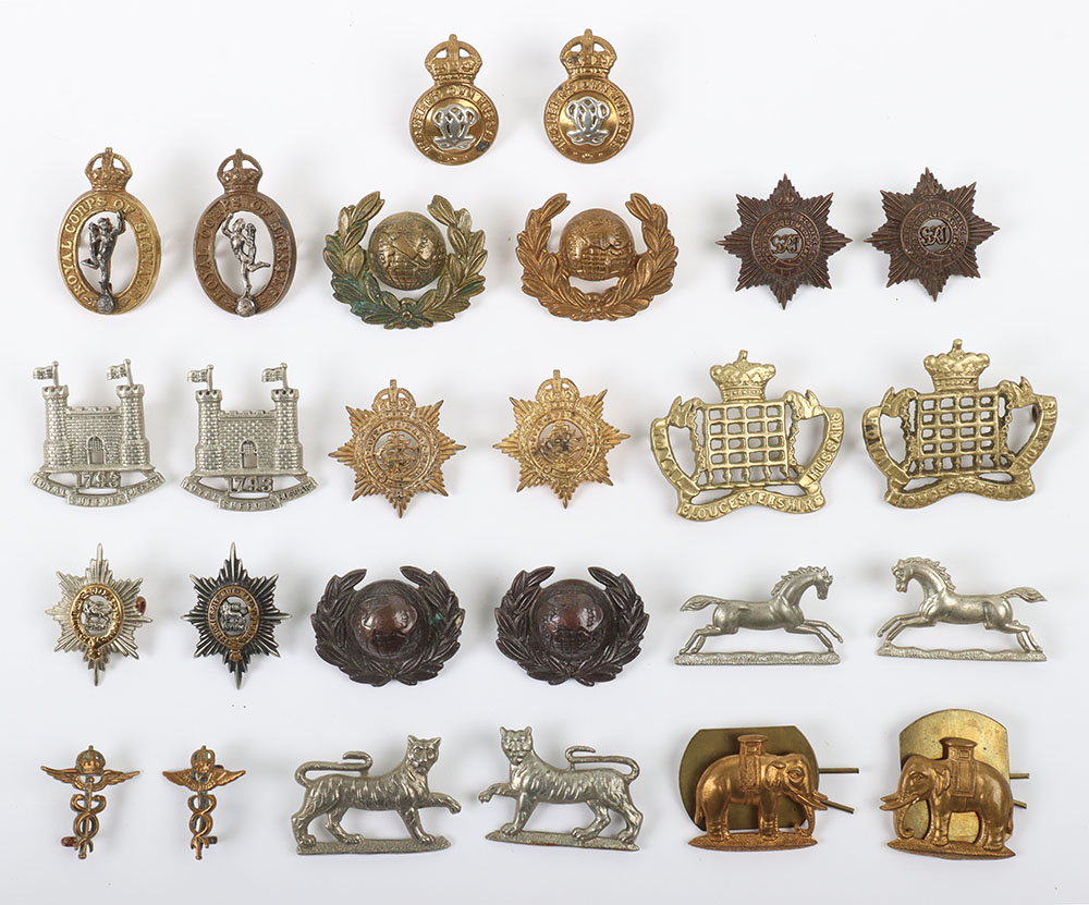 13x Pairs of British Regimental Collar Badges