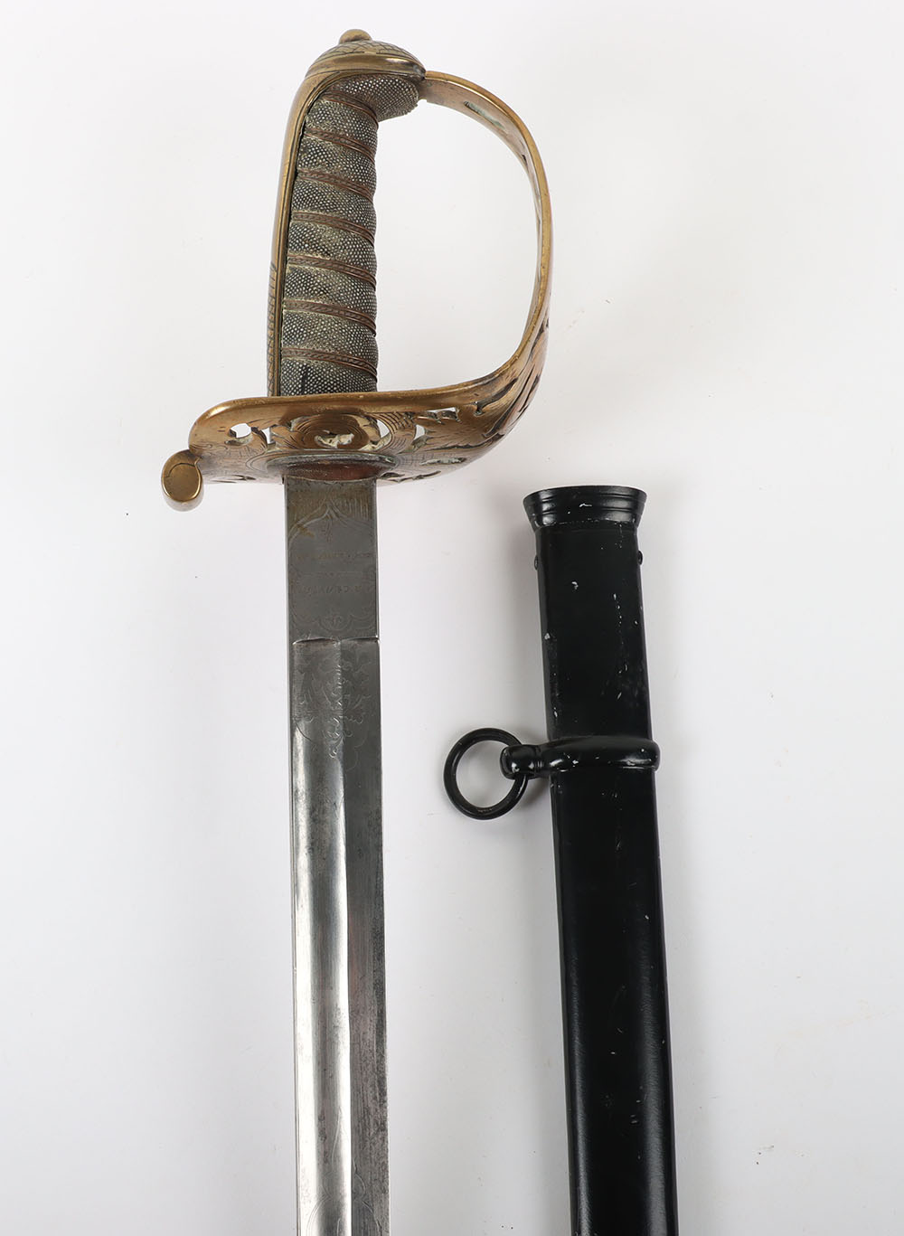 Scarce Victorian 1857 Pattern Officers Sword of the Hampshire Engineer Volunteers - Image 2 of 14