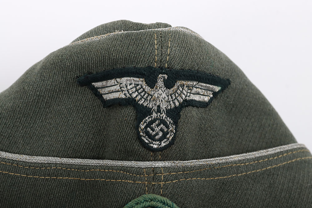 WW2 German Army Mountain Troops (Gebirgsjäger) Officers Overseas / Side Cap - Image 4 of 5