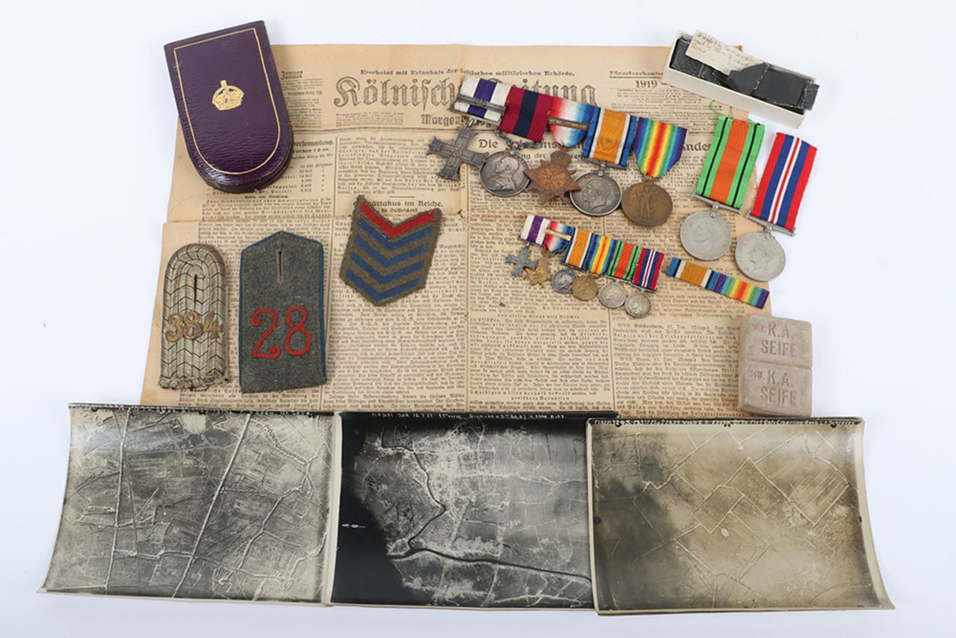 A Superb Great War Military Cross and Bar, Distinguished Conduct Medal Group of Seven to the Royal F - Bild 2 aus 28