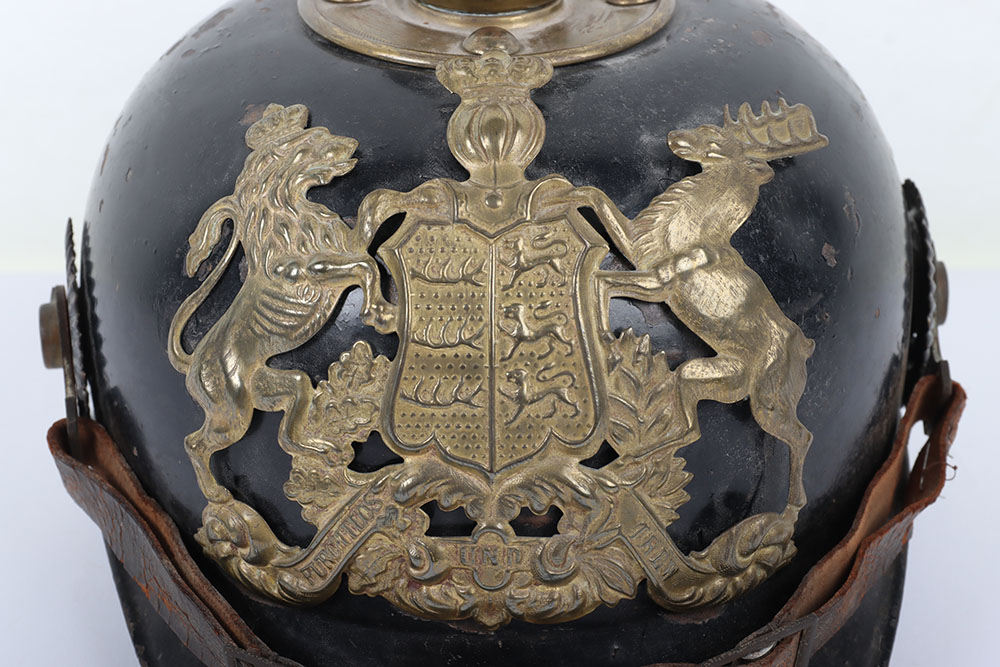 Imperial German Ersatz Tin Pickelhaube for a Wurttemberg Enlisted Ranks - Image 9 of 9
