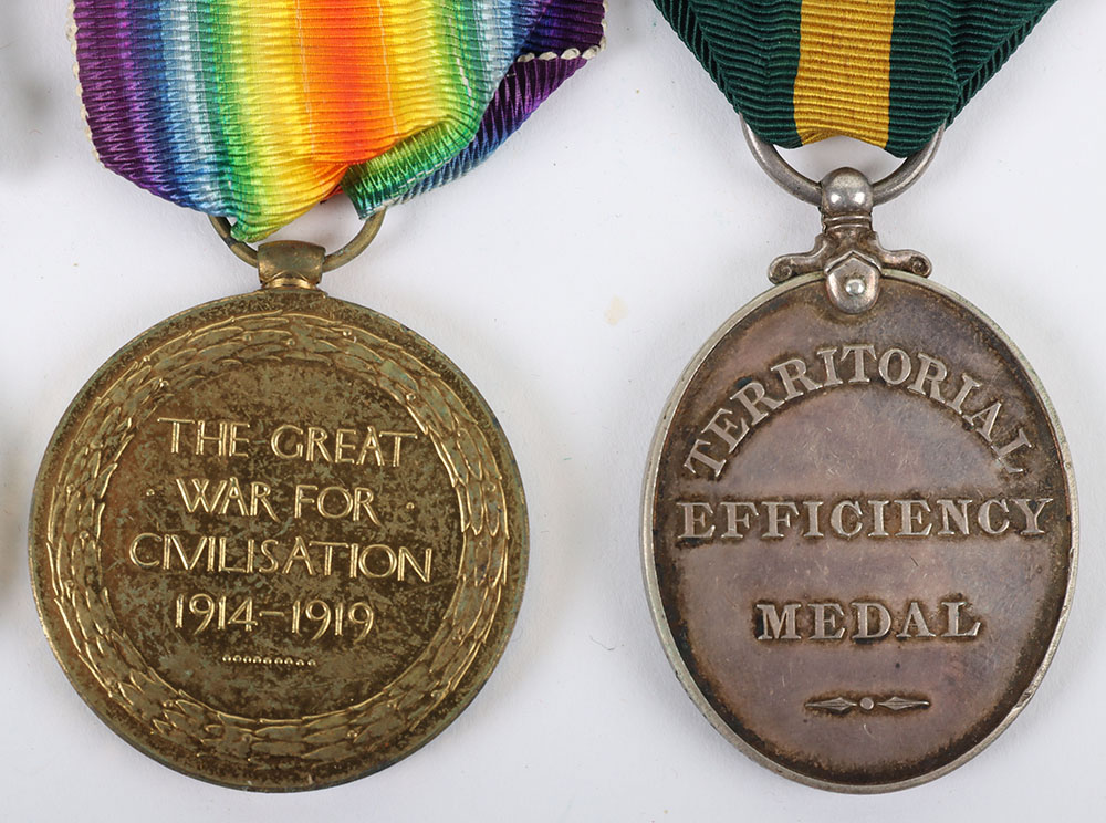 Great War Territorial Medal Group of Four to the London Brigade (Heavy Battery) Royal Artillery - Image 8 of 8