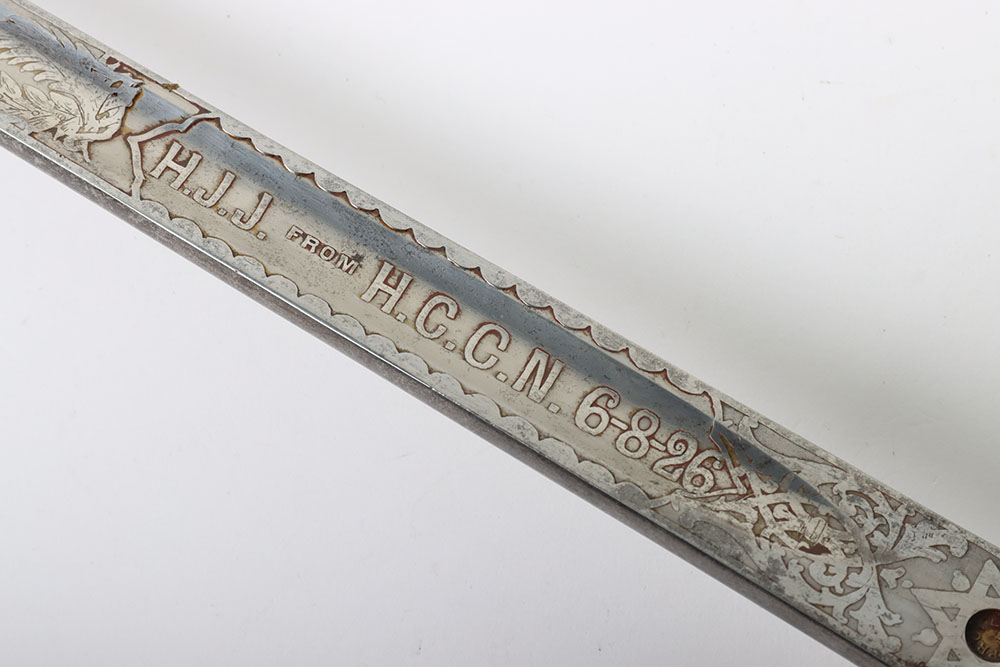 1897 Pattern Infantry Officers Presentation Sword of the Hampshire Regiment, Dated 1926 - Image 7 of 15