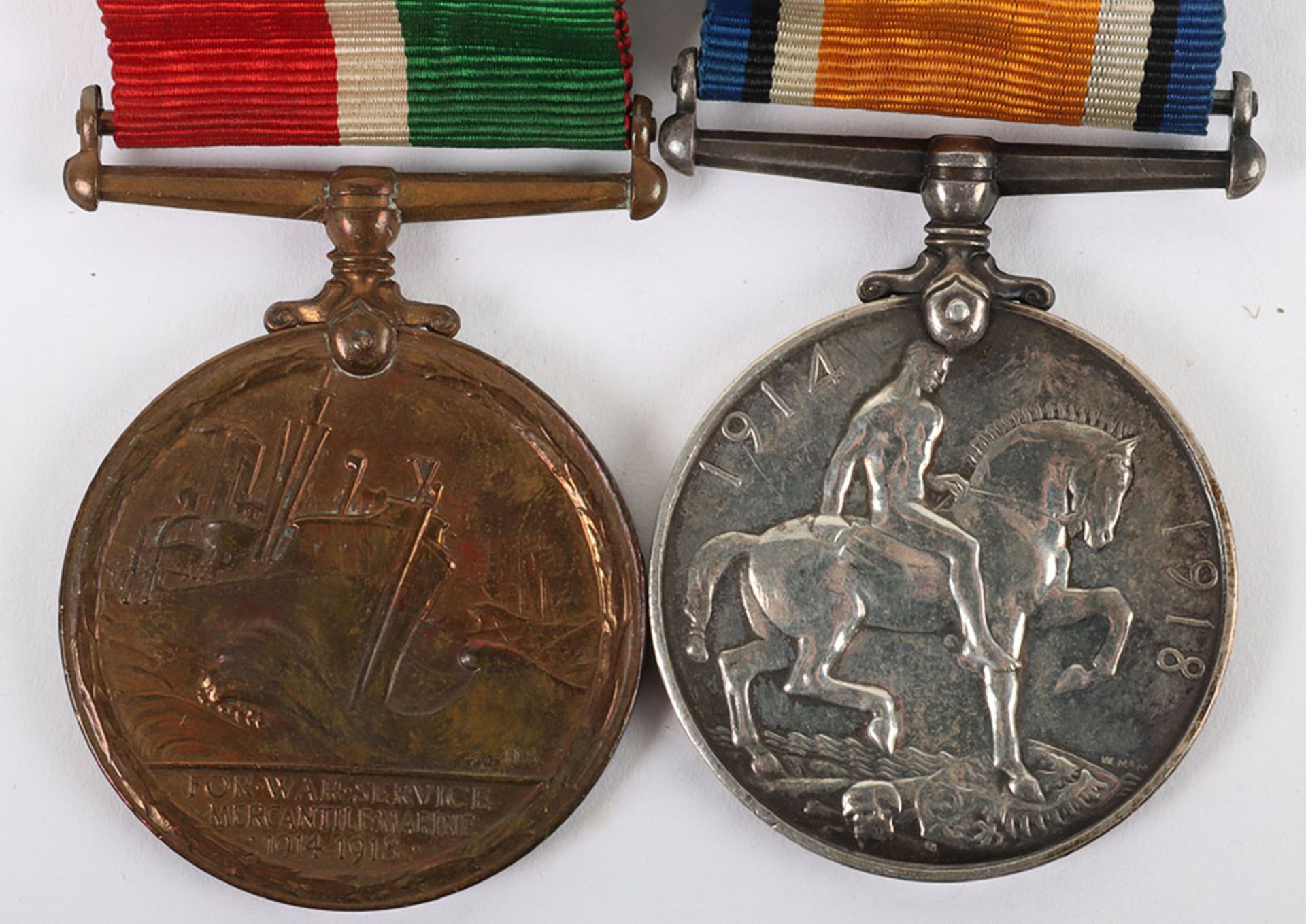 WW1 Mercantile Marine Medal Pair - Bild 4 aus 5
